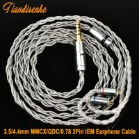 Tiandirehe 3.5/4.4mm 4 Core High Purity German Copper Silver Plated Balance Cable MMCX/QDC/0.78 2Pin IEM Earphone Cable