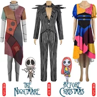 BRM Christmas Horror Cos Costume Sally Skellington Adult Cosplay Animation Costume Stage Performance Costume