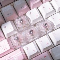 4pcs Butterfly Keycaps Cute Mechanical Keyboard Translucent Bow-Shaped Keycaps Personalized Backlit DIY Decorative Keycapseycap