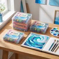 24-60 Colors Soft Brush Tip Acrylic Markers, Flexible Liquid Paint Pens for Student Graffiti, Artist Drawing Supplies