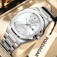 POEDAGAR Mode Marke Männliche Armbanduhr Wasserdicht Leucht Edelstahl Männer Uhr Datum Woche Casual Quarz herren Uhren Reloj