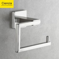 Ciencia SUS 304 Stainless Steel Roll Paper Holder Wall Mounted Bathroom Toilet Paper Holder for Kitchen Drilling Accessory