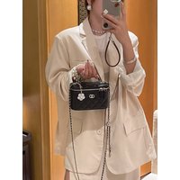 Geometric Chain Box Bag Women's Crossbody Handbag Summer Trendy Small Square Bag Fashionable Soft Leather Purse