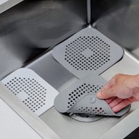 2pcs Silicone Hair & Debris Drain Catcher Suction Cup Secure Drain Cover for Bathroom Bathtub, Kitchen Sink Hair Stopper