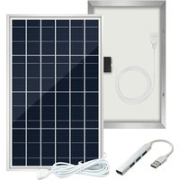 10W Portable Solar Panel Charger for Outdoor Camping Phones Solar Battery Charger with 4in1 USB Port for Phones for RV Boat