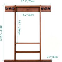 Floor & Wall Mount Billiard Cue Rack Pool Stick Storage Organizer for Billiard Room Bar Home Use
