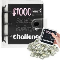 1000 Mini Binder Savings Challenge Saving Money Challenge Budget Binde With Cash Envelopes Budget Planner Easy To Save