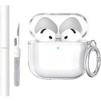 Airpods Case Cover 4 With Cleaner Kit Soft Transpare Protective Case For Apple AirPods 4 Pro Generation Charging With Key buckle