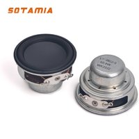 SOTAMIA 2Pcs 1.5 Inch Full Range Audio HIFI Speaker 4 Ohm 8W Rubber Edge Waterproof Loudspeaker DIY Portable Bluetooth Speakers