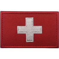 Medic Cross Tactical Patch First Aid Symbol Velcros Hook Loop Fastener Embroidered Badge for Jeans Molle Backpack Cap