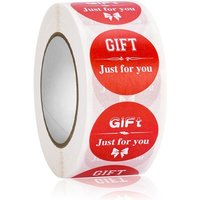100-500pcs 2.5cm/1inch Gift Just for You Stickers Roll for Envelope Stationery Seal Lable Business