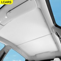 Suitable for Model Y 2020-2024 Ice Crystal Sunshade, Foldable Glass Roof Sunshade, Uv Protection, Heat Insulation, Sunshade, Car Accessories
