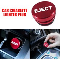 1PC Universal Car Cigarette Lighter Cover Black Red Eject Button Car Accessories Interior Metal Dust Cover Automobile Motorcycle