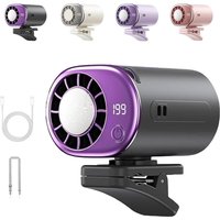 LED Display Car Clip on Air Conditioner 360° Rotation 199 Speeds Adjustable Silent Mini Cooling Fan Wide Clamp Cooling Gadget