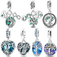 charms plata de ley 925 The Symbol of Eternity and the Tree of Life Pendant Bead Fits 3mm Bracelet Necklace Women Luxury Jewelry