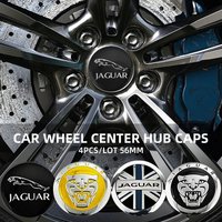 4Pcs Car Emblem Wheel Hub Center Cap Sticker Rim Badge Cover For Jaguar I-Pace S-Type XFR XJ6 XJS XE XF XJ F-Type F-Pace X-Type