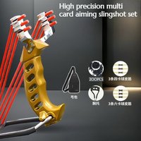 Outdoor Portable Competitive High-power Hunting Tool Set High-precision Multi Card Aiming Card Ball Rubber Band Slingshot