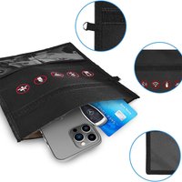 Signal Blocking Bag Mobile Phone Anti-radiation Signal Shielding Bag Faraday Cage Pouch Car Key Radiation Protection Storage Bag