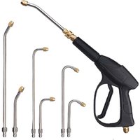 25° /90° High Pressure Power Water Gun Extension Spray Wand Nozzle 1/4" U-Shape Angled Lance Cleaning Tool