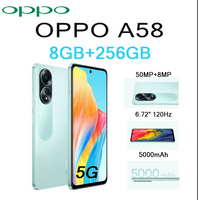 OPPO A58 6.72" 120Hz Display 8GB+256GB 50MP AI Cam 5000mAh Long Lasting Battery Side Fingerprint 5G LTE Dual SIM Smartphone