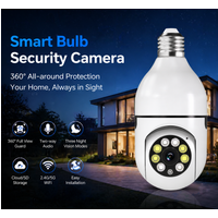 Ease Life App 5G/2.4G WiFi,4MP,IP54,E27 Light Bulb Security Camera Indoor Outdoor Wireless Color Night Vision Motion Detection