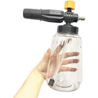 1 PC Black and Yellow Thick handle Foam Cannon 1000 ML Transparent Bottle Snow Foam Lance Washer kit, Pressure Car Washer Access