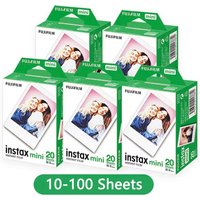 Fujifilm Instax Mini White Border Film 10-100 Sheets Instant Photo Paper For FUJI Instant Camera Mini 12/11 Mini 9 8 7s 70 EVO