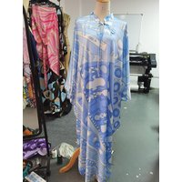 JUNLINNA Fashion Women Robe Dress Bandage V Neck Batwing Sleeve Loose Vestidos Geometric Printing