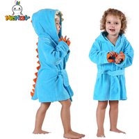 MICHLEY dinosaure à capuche coton bébé peignoir doux infantile serviette de bain Robe couverture pyjamas enfants hiver pour enfants garçon filles 1-5T