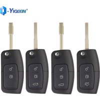 2/3 Buttons Remote Car Key Shell For Ford Mondeo Focus 2 3 Fiesta C Max S Max Galaxy Fusion Ka Chave Connect No Logo Uncut Blade