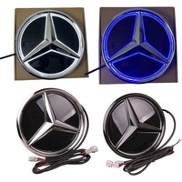Emblème d'étoile de calandre avant de voiture, logo éclairé par LED, lumière blanche, bleue, rouge, Mercedes Benz Amg W205 C200