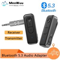 MnnWuu 2 in 1 BT 5.3 Transmitter Receiver 3.5mm BT Adapter Adapter for Car for TV/Headphone/Speakers/Car Stereo/Home Stereo