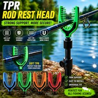 TPR Coated Large Support Head Euro Style Carp Feeder Fishing Silicone Rod Rest TPR Thread M3/8 Fishing Tackle Accessories Hook