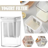 1100ml Yogurt Filter & Strainer Fine Mesh Transparent Box Homemade Screen Cheese Moisture Seperator Maker for Kitchen