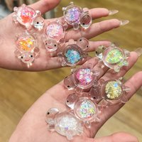 10pcs Colorful Glow Turtle Suitable for DIY Jewelry Making, Keychains, Necklaces, Home Decor, Cute Turtle Pendant & Holiday Gift