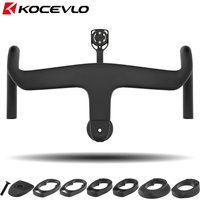 AliExpress kocevlo KOCEVLO Road AERO Carbon Integrated Handlebar For 28.6mm Fork With Spacers Cycling Internal cables road Barstem