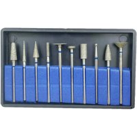 10Pcs/set Dental Diamond Point Polisher HP Shank Rotary Bur Set Dental Lab Polisher 2.35mm Shank Low Speed Hnadpiece Polisher