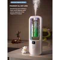 Automatic aromatherapy diffuser for eliminating odors, suitable for household use, with essential oil for air freshening.