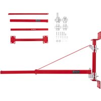 SucceBuy Support de palan électrique, bras oscillant avec cadre de levage en acier à poteau 180 ° Bras de levage de treuil d'échafaudage pour garage d'atelier