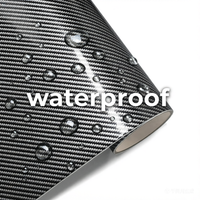 2D Glossy Carbon Fiber Car Wrap Vinyl Film Bubble Free Self Adhesive Black Silver Color Change Car Body Sticker Accessories