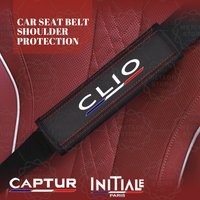 2pcs Car Styling INITIALE PARIS Emblem Leather Seat Belt Cover For Captur Clio RS MK4 Scenic Twingo Megane GT Kangoo Accessories