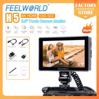 FEELWORLD H5 5.5-inch Touchscreen Camera Field Monitor 12G SDI HDMI 2.0 1200nit High Brightness 3D LUT Waveform