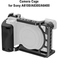 SmallRig DSLR A6400 Camera Cage with Silicone Handle Handgrip & Cold Shoe Case Rig Set for Sony A6100 / A6300/ A6400 -3164