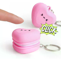 3D food clicker keychain simulation cake chocolate clicker pendant decompression keychain decompression toy
