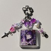 Handmade Raiden shogun inspiration keychain aesthetic