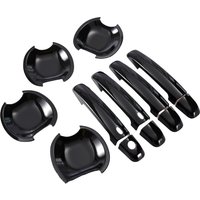 Glossy Black Carbon Fiber Car Door Handle Cover Trim Sticker Styling Accessories For Suzuki Grand Vitara 2005 -2012