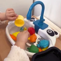Pretend Play House Children's Play Kitchen Toys Water Kids Can Drain Wash Basin Sink Kids Kitchen Set Toy for Girl Boy Gifts Hot