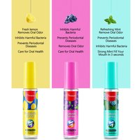 Portable Fresh Breath Spray Oral Spray Remove Bad Breath Grape Mint, Lemon Gum Care Deodorizing Spray For Oral Health Care