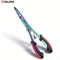 RALERA Multifunctional Fishing Pliers | Rainbow Titanium Coated | Hook Remover, Line Cutter & Split Ring Plier