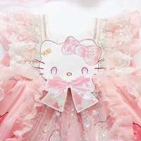 Kawaii Hello Kitty Anime Spring Autumn Lolita Girl's Dress for Parties Performances Festivals - Birthday Gift for Girls